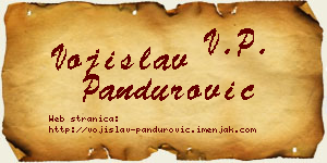 Vojislav Pandurović vizit kartica